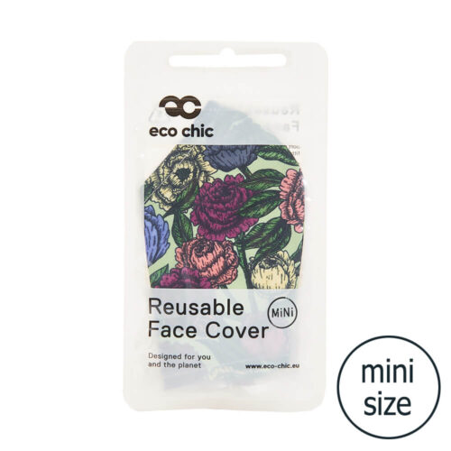 Green Peonies Face Cover Mini