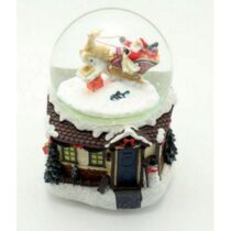 χιονομπαλα santa and sleigh-55054
